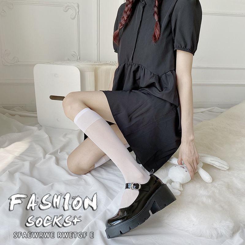 

Over The Knee Socks Women S Summer Thin Velvet Stockings Black Stockings Jk Socks Medium High Thigh Socks One size fits all