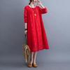 Hanmall Red Lace Long Plus Loose Perfect for and Round Flared Fashion Dress, Sleeve, Women's, Size, Figure-Flattering, Casual, Fit, Spring, Summer,