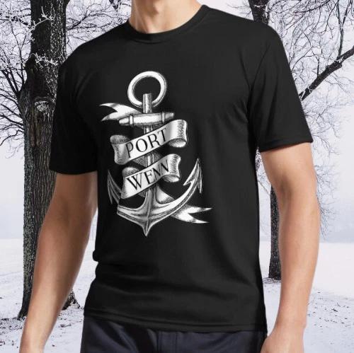 

Portwenn Port Isaac Cornwall Anchor Active Logo TEE T-Shirt Funny Size S to 5XL M