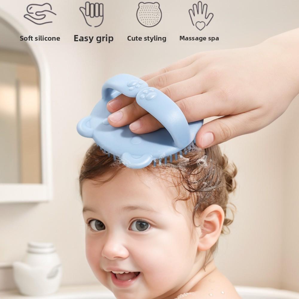 Baby Teddy Bear Bath, Hair Wash, Brush, Children's Scrubbing Tool