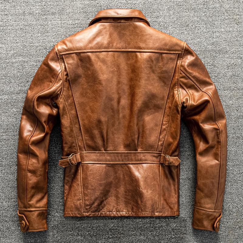 Leather Jacket Men's Tooling Locomotive Clothing Short Slim Autumn and Winter Jacket