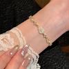 K Genuine Gold Electroplated Zircon Pearl Gourd Bracelet New Chinese Elegant Temperament Bracelet Light Luxury High-End Jewelry