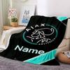 Custom Name Ajax Theme Printed Blanket Perfect For Couch Bed Travel Outdoor Use Machine Washable Cozy Durable