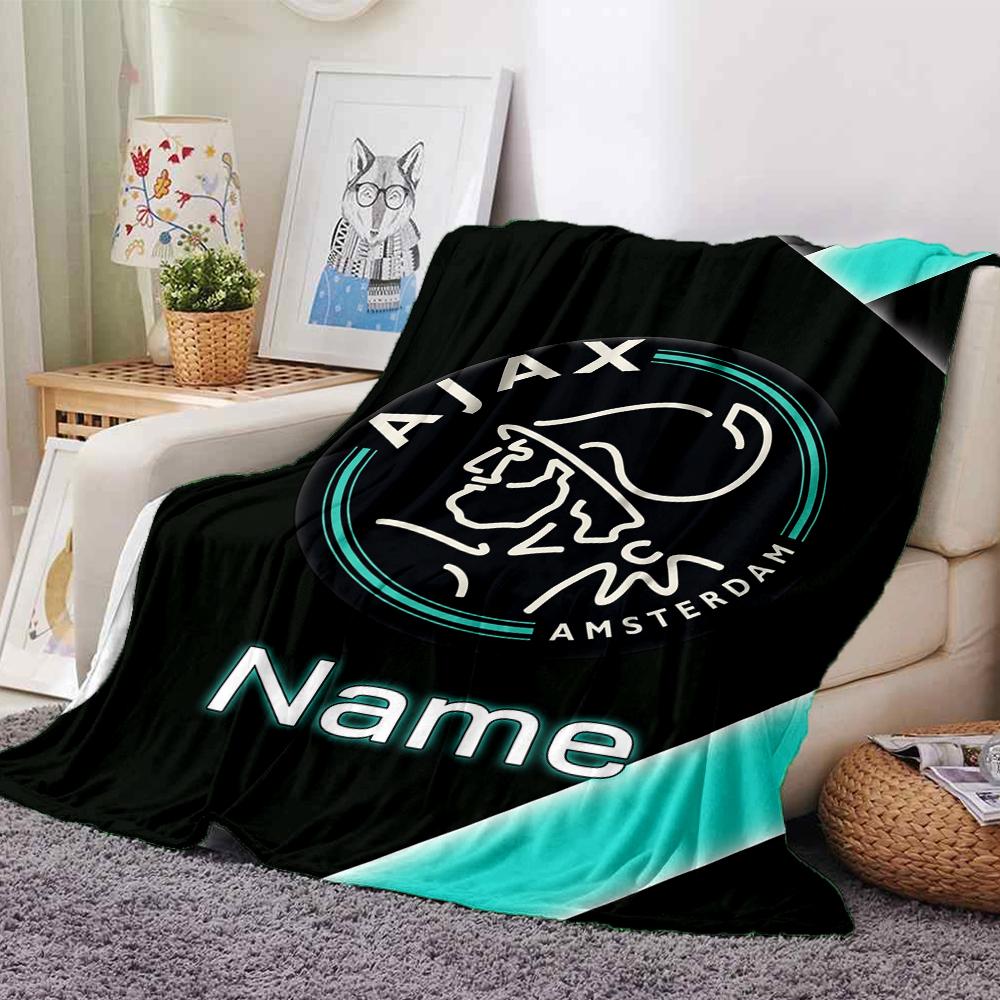 Custom Name Ajax Theme Printed Blanket Perfect For Couch Bed Travel Outdoor Use Machine Washable Cozy Durable
