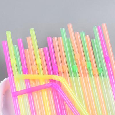 1000/100x Canudos Coloridos Descartáveis de Plástico Flexíveis para Beber para Chá de Leite com Bolhas, Cocktail, Festa de Casamento, Suprimentos de Cozinha