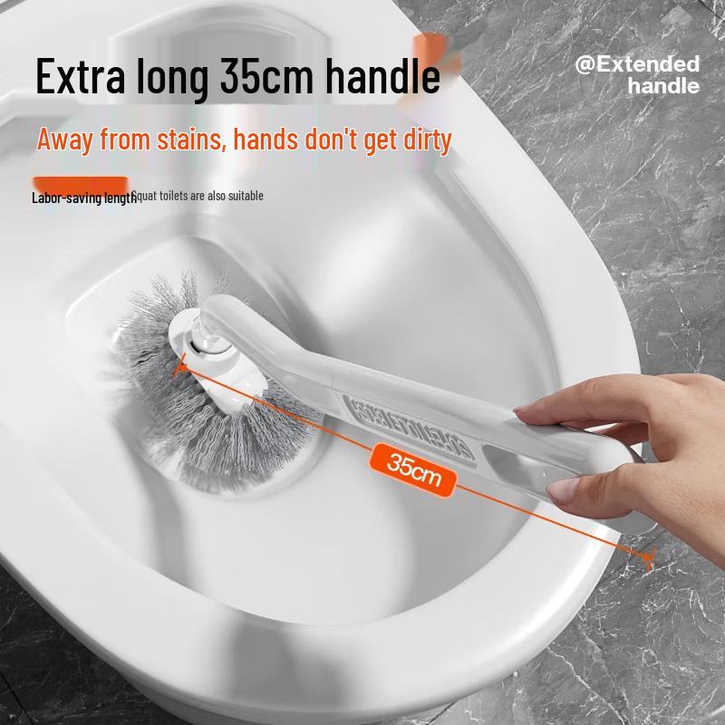 No Dead Angle Wall-Mounted Toilet Brush with Holder