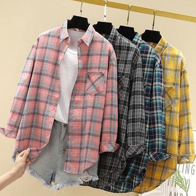 Women's Long Sleeve Plaid Shirt