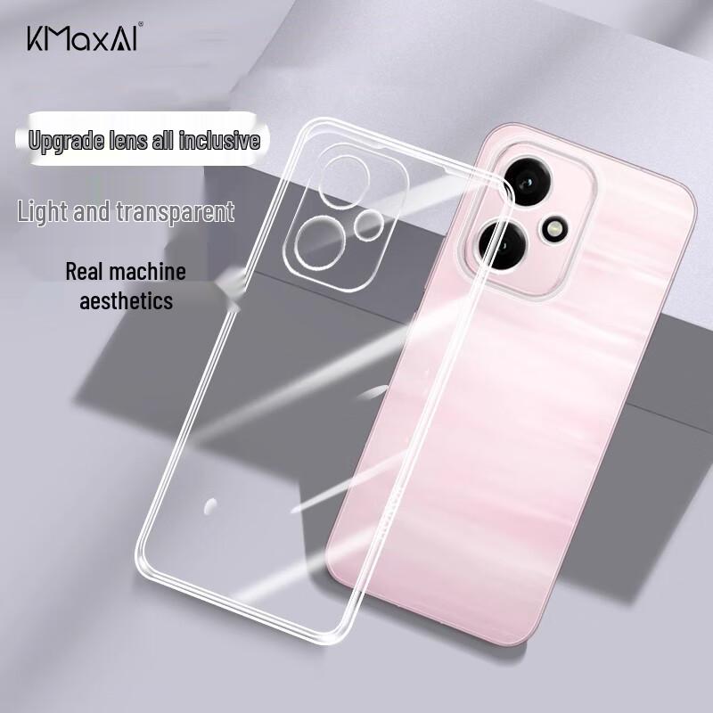 

KMaxAI Ultra-Thin Transparent TPU Phone Case with Lens Protection