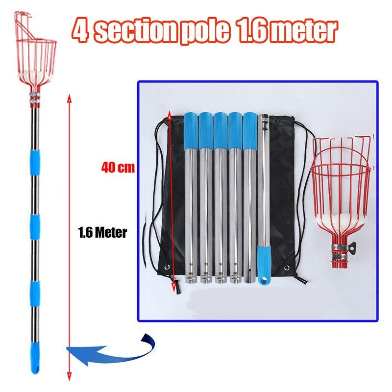 Fruit Picker Portable Anti-stretch Metal Material with Basket and Pole High-altitude Fruit Picker Picking Home Garden Supplies