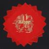 Red Wedding Handkerchief with Dragon, Phoenix, and Double Happiness Design
