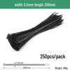 Black Self-Locking Nylon Cable Tie with Strong Anti-Theft Buckle