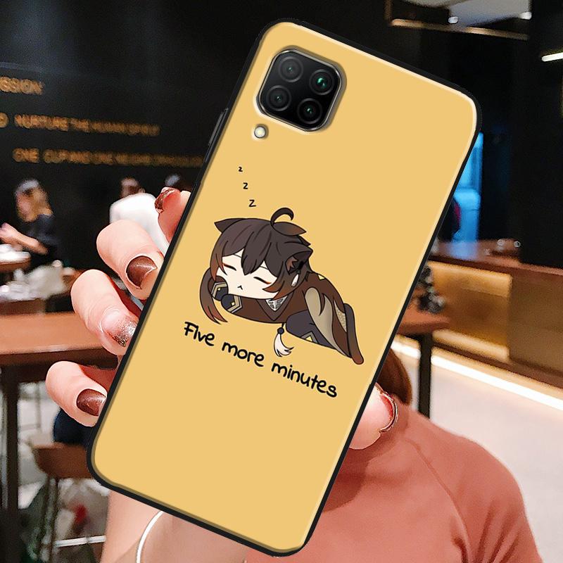 Zhongli Genshin Impact For Huawei Honor 50 8X 9X 10i P20 P30 P40 Lite Pro P Smart 2019 Nova 9 5T Phone Soft Cover