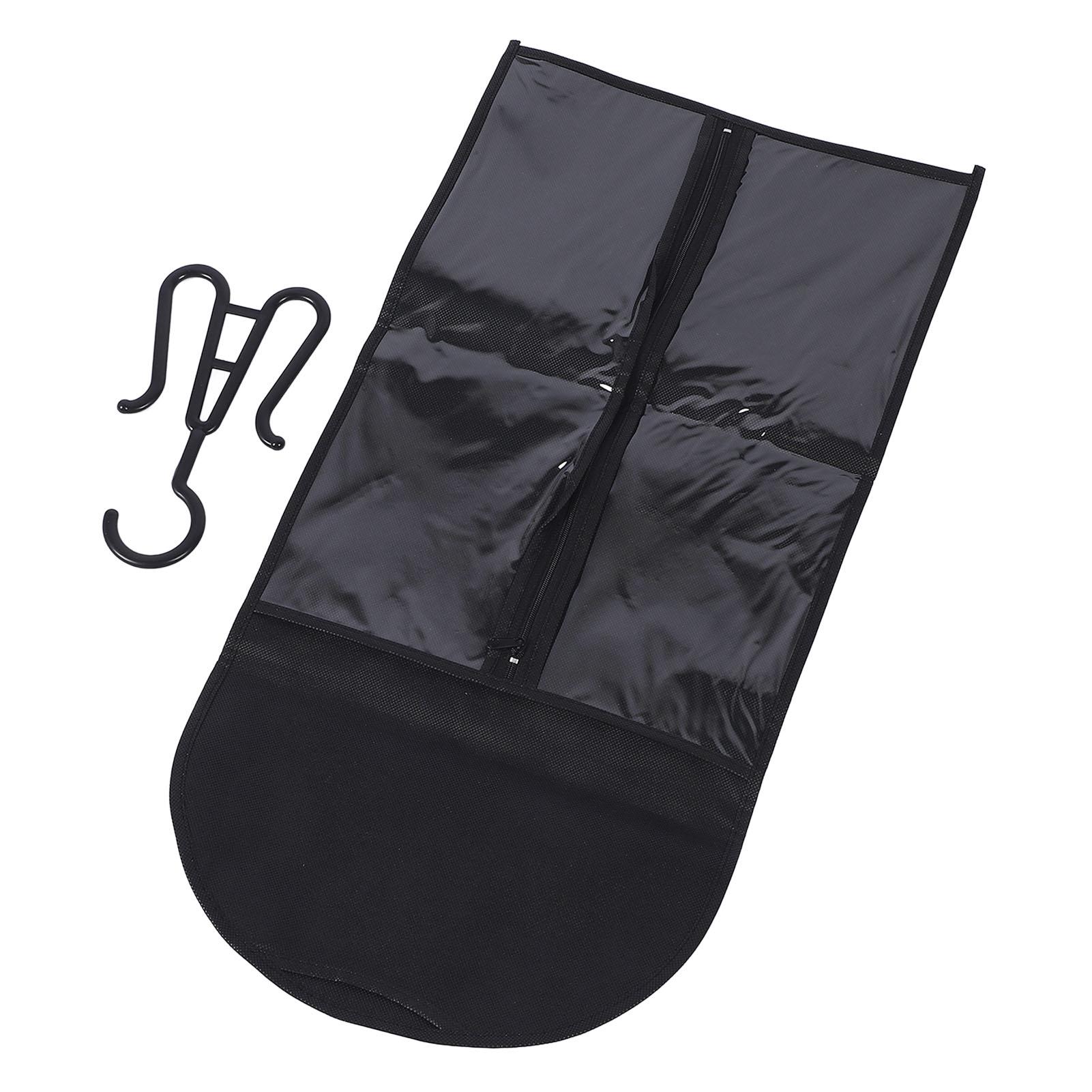 

5 шт. Сумка-держатель для наращивания волос, пылезащитная, водонепроницаемая, держатель для наращивания волос, прозрачный ПВХ, мягкий чёрный