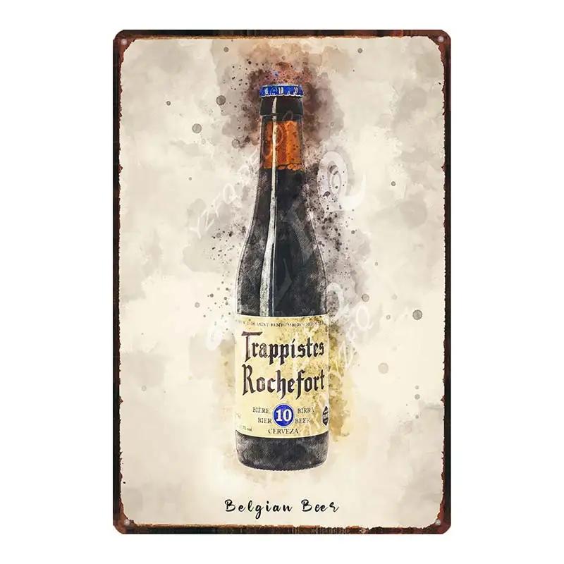 Belgian Beer Jupiler Duvel  Metal Plate Wall Pub Kitchen Restaurant Home Art Decor Vintage Iron Poster Gift 8x12inch DU-6718B