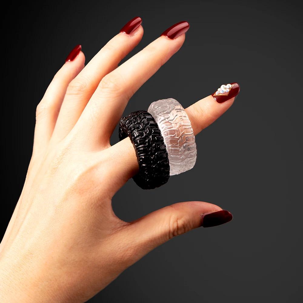 Cock Ring Silicone Penis Ring Cage Male Erection Delay Ejaculation Sex Toy for Men Couple Rings Toys for Adults 18+ 2-in-1 Set
