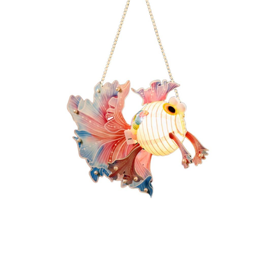 3D Koi Goldfish Lanterns Good Luck DIY Lantern Material Kit Festival Decoration розовый