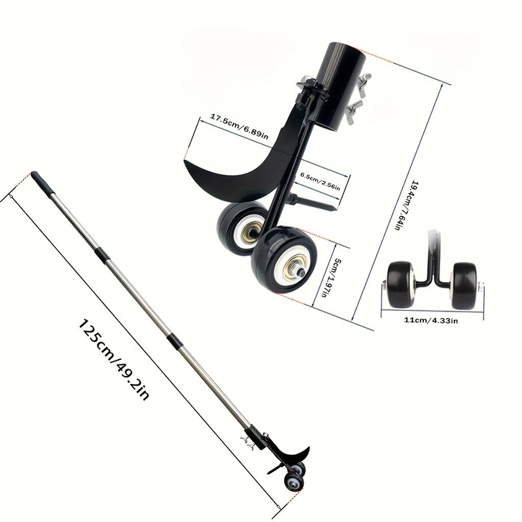 Vertical Manual Weeding Tool with Wheel,Garden Gap Weeding Hook, for Lawn, Yard, Backyard, and Driveway Maintenance, Handheld Gap Weeding Tool