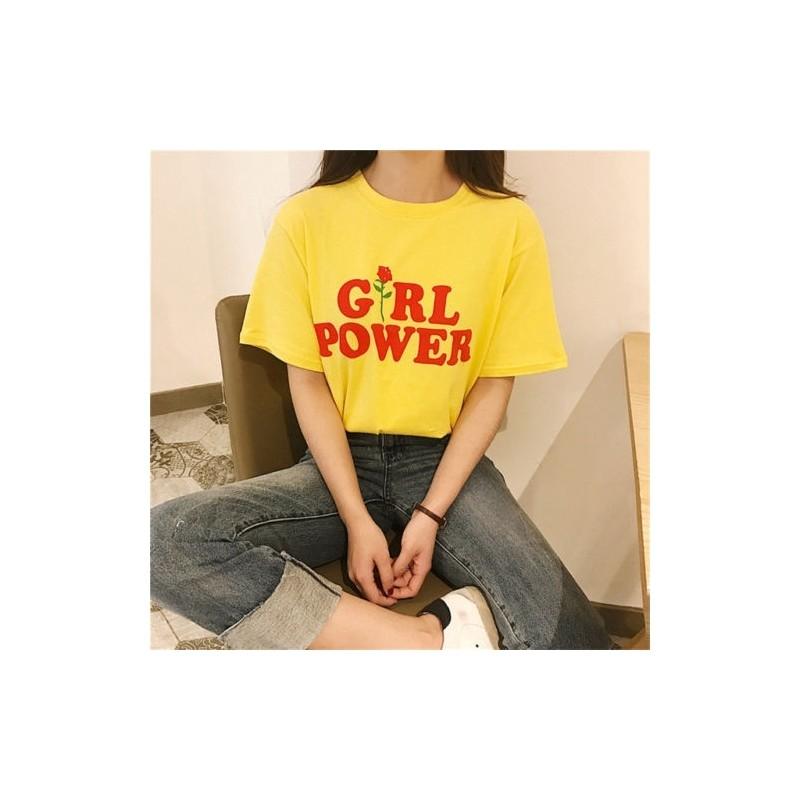 Premium Quality Casual T-shirt Featuring Girl Power Message For Confident Femmes