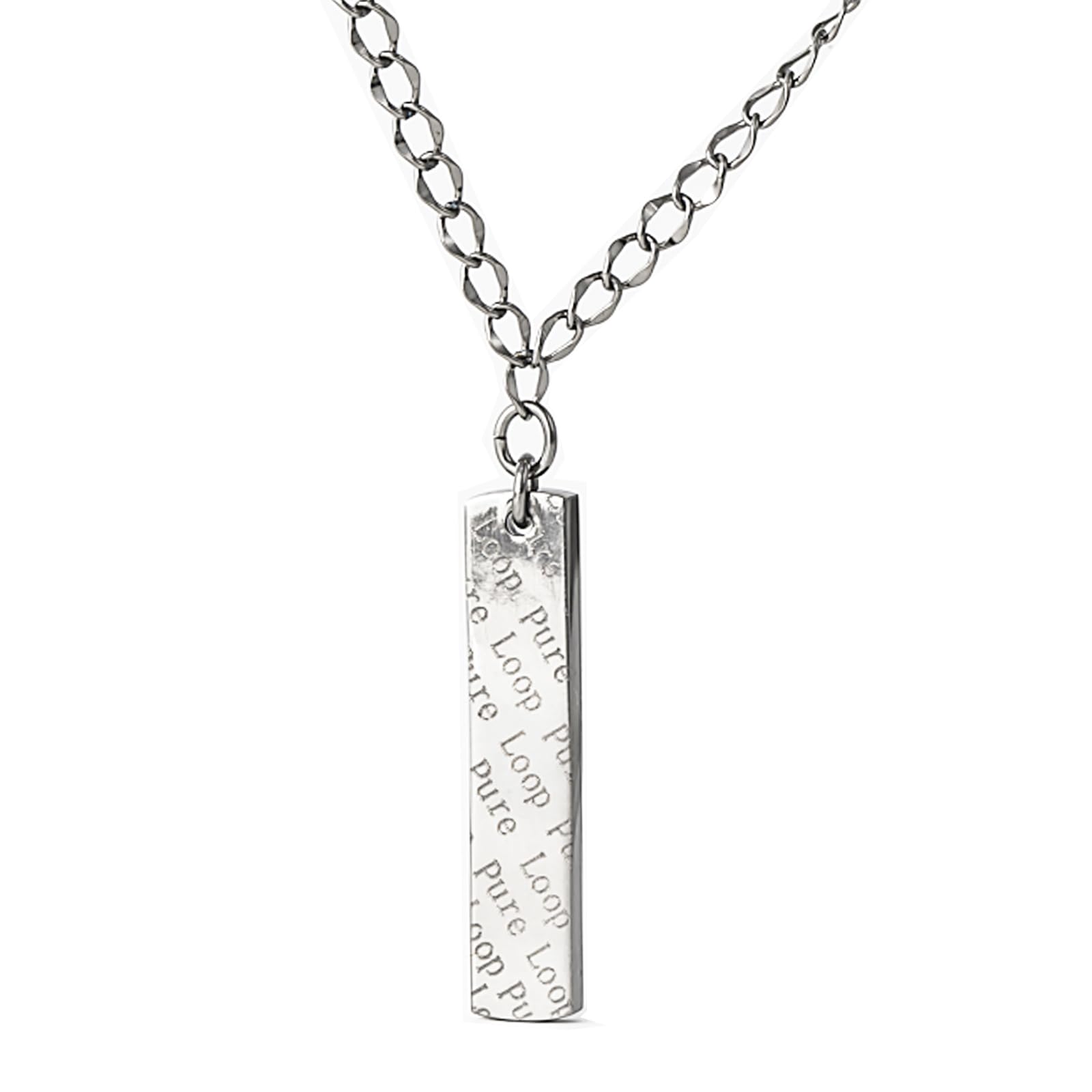 

Pure Titanium Magnetic Necklace Pure Loop Oz Plate Type Designated Medical Device Relieves Stiff Shoulders Stylish Chain Relieves Fatigue [Pure Loop]