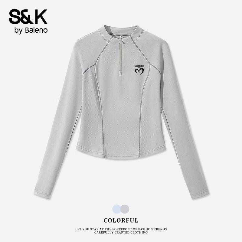 Baleno S&K Women s Half-Zip Quick-Dry Long Sleeve T-shirt XL