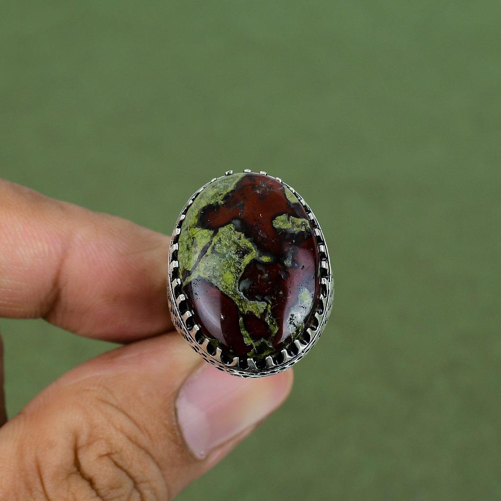 Dragon Bloodstone Ring 925 Sterling Silver Ring Unique Style Ring Handmade Jewelry Dainty Gemstone Ring Gifts For Mom Available In Ring Size