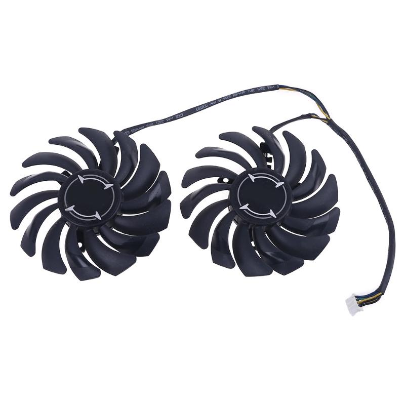 1 Paar 87 mm PLD09210B12HH 4-poliger Grafikkarten-Lüfter für MSI RX 580