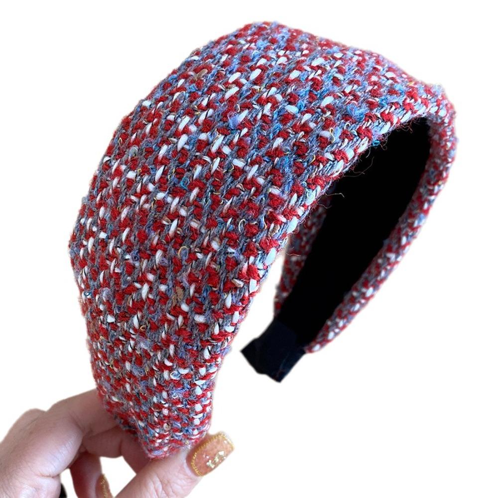 Anti-Slip Braided Headband Tweed Knitted Thick Knitted Headband For Women Daily Use