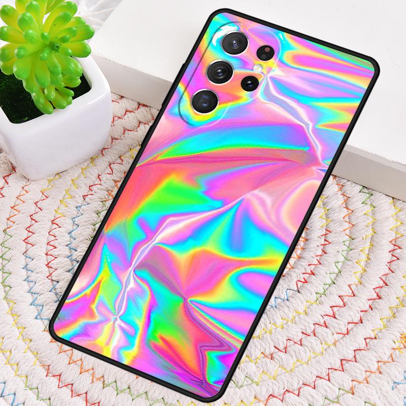 Holographische schillernde Silikon-Handyhülle Für Samsung Galaxy note 10 pro S26 S25 S24 S23 S22 S21 Plus S25Ultra Capa Cover