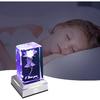 6 Colors LED Light Base Show Stand Display Plate with Sensitive Touch Switch for 3D Laser Crystal Glass Art, 2 Round + 2 Square, blue