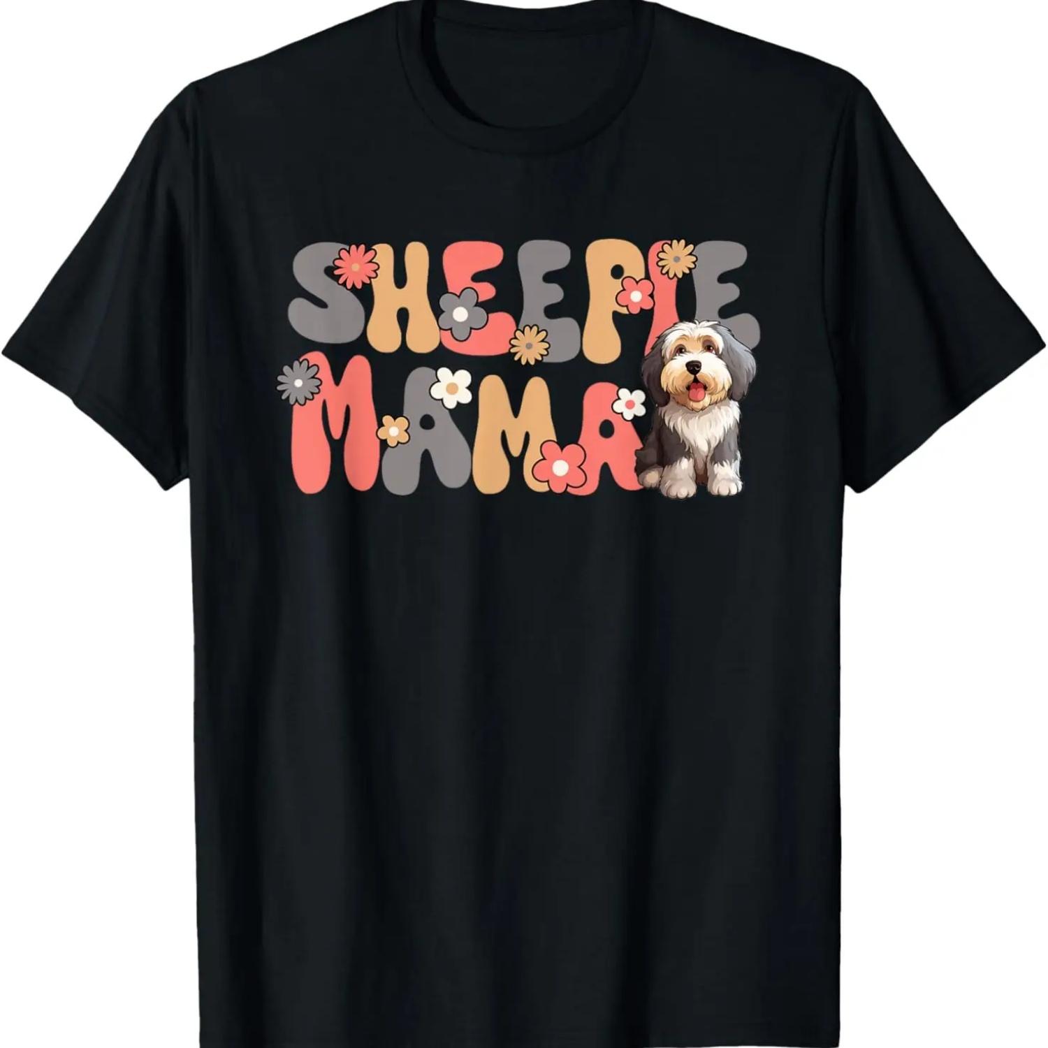 Old English Sheepdog Groovy World s Best Sheepie Mama T-Shirt S чёрный
