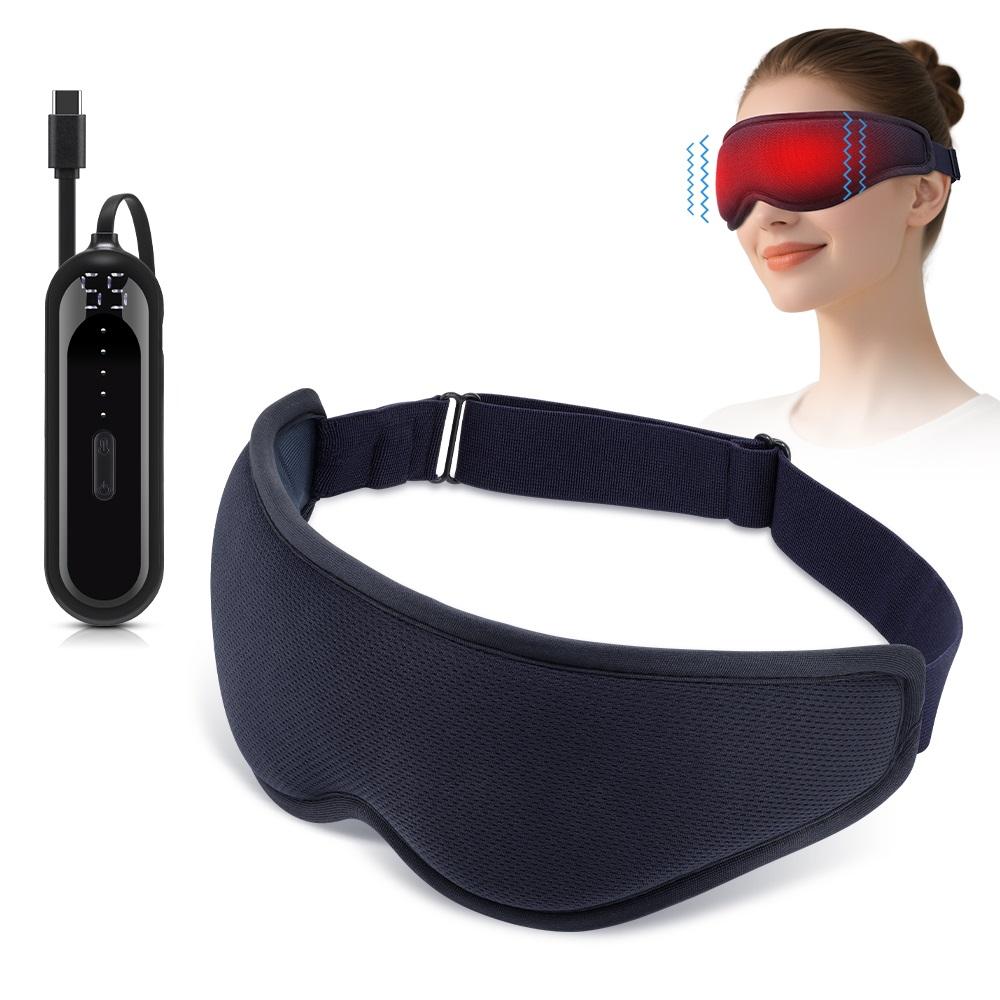 

Hot Compress Steam Eye Mask 3D Electric Heated Eye Massager for Relieve Eyes Dry Strain Dark Circles Sleeping Mask Eyeshades синий