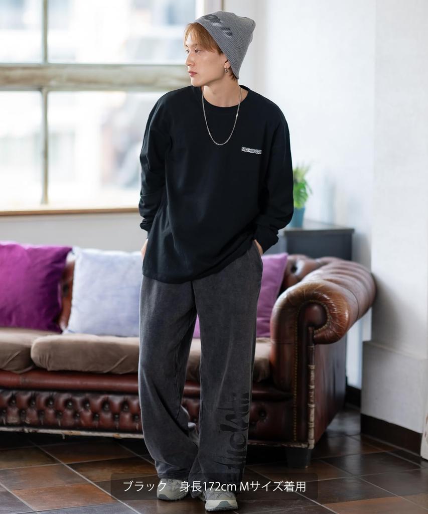 [IMPROVES] [SIDEWAYSTANCE] Silhouette Downer Bear Long Sleeve T-Shirt