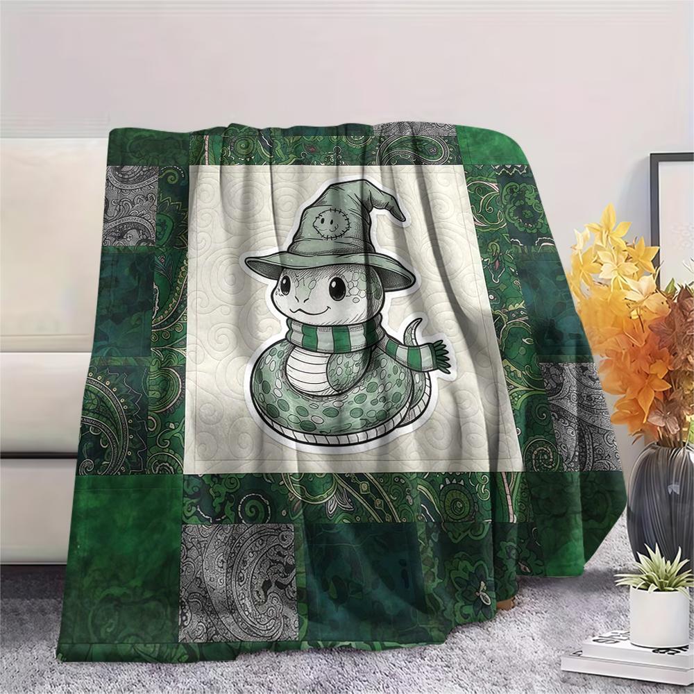 1 Manta de Franela con Estampado de Dibujos Animados, Alta Calidad, Cómoda para Todas las Estaciones, Decoración del Hogar, Calidez y Confort, Perfecta para Regalo de Navidad o Cumpleaños