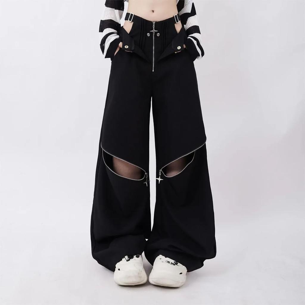 VCWinMeety Cargo Y2K Long Pants with Multifunctional Fashionable Casual Pants for and Winter Women's Pants, Pants, Pockets, Spring, Summer, Autumn,