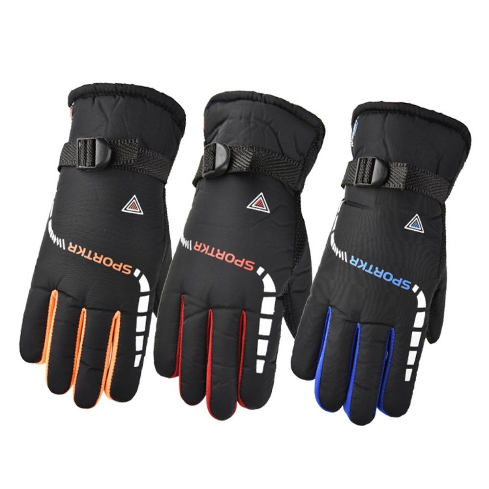 Gloves Men's Winter Warm Fleece Riding Electric Vehicle Thickened Motorcycle Windproof Waterproof Anti-skid Gloves Men