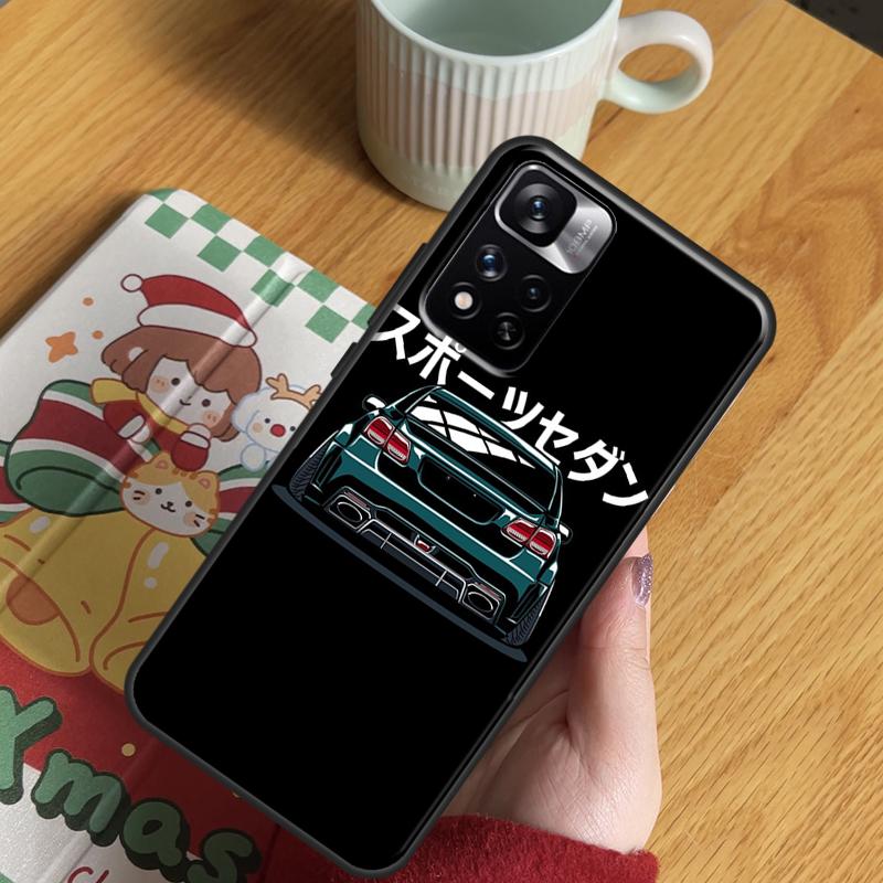JDM Drift Car Case For Xiaomi Redmi Note 14 Pro 13 12 11 10 15 Pro Plus Redmi 13 C 15 10C 12C 14C 15C Cover Redmi Note 11