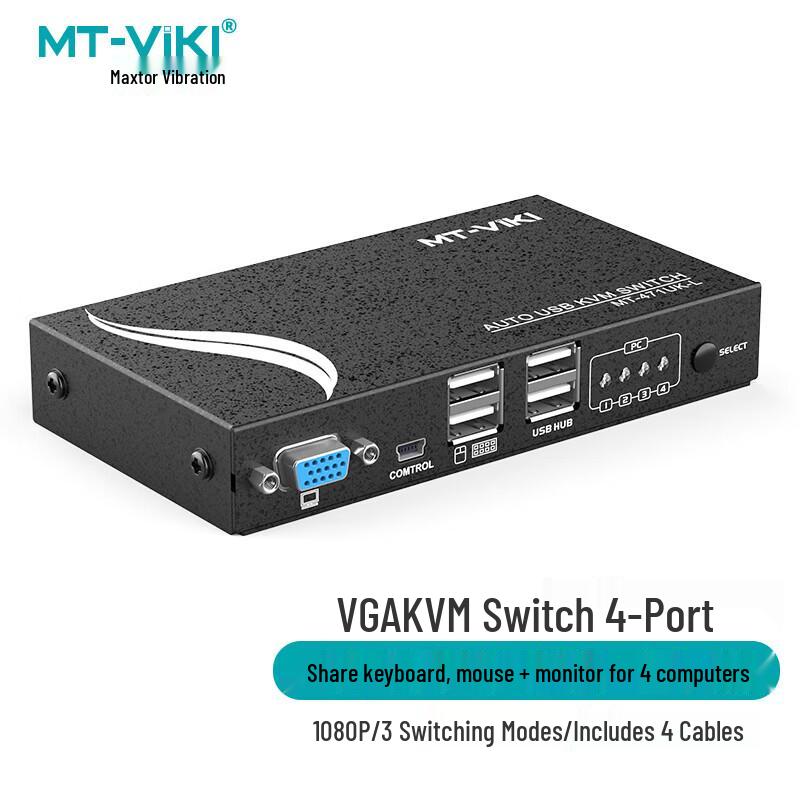 

MT-viki 4-Port VGA KVM Switch with Cables