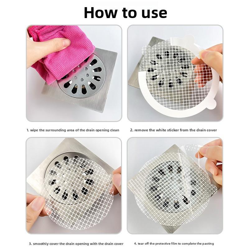 Disposable Drain Cover for Bathrooms: Hair-Proof and Blockage-Resistant Kitchen Insect-Proof Floor Drain Cover