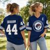 Summer New Movie Graham 44 LOGAN 22 DI LAURENTIS 66 V-neck Short Sleeve T-shirt Off Campus Briar University Jersey
