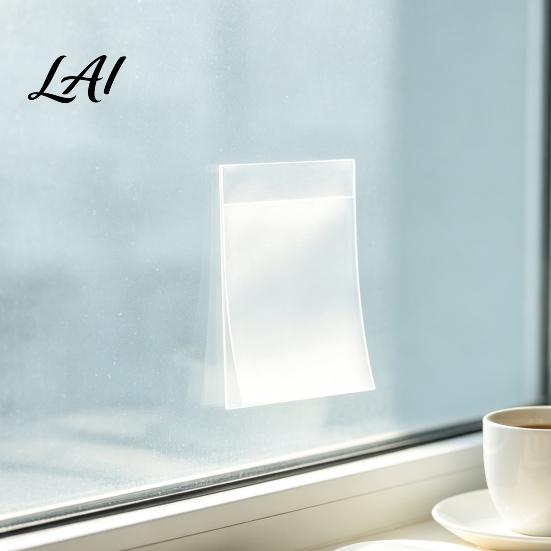 Clear Adhesive Notepads 2PCS Transparent Sticky Notepads Waterproof Memo Pads Smooth Writing Reusable Memos Strong Repositionable Strips for Office