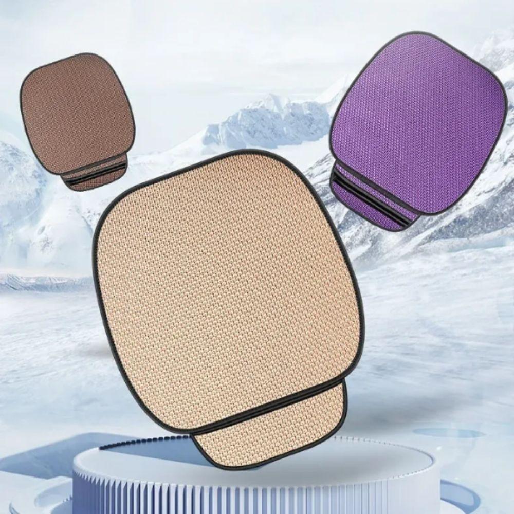 Ice Silk Material Three-Piece Set Cool Breathable Fabric Universal Car Seat Cushion Summer Use
