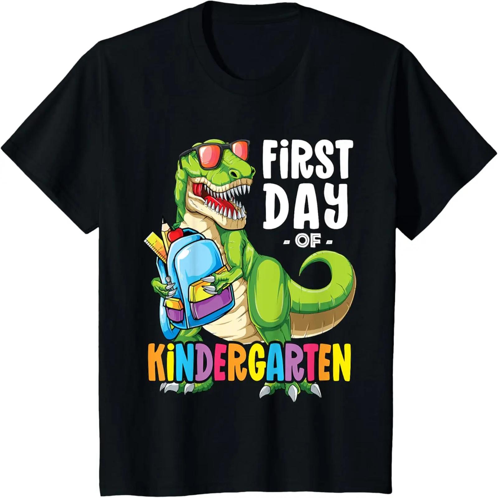 

Kids First Day of Kindergarten Dinosaur First Day of School Boys T-Shirt XXXXXL чорний