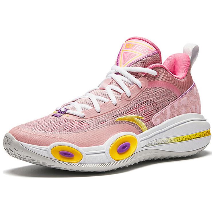 New Anta Raid 1 Low Top Basketball Shoes Men's Pink 112421109-6