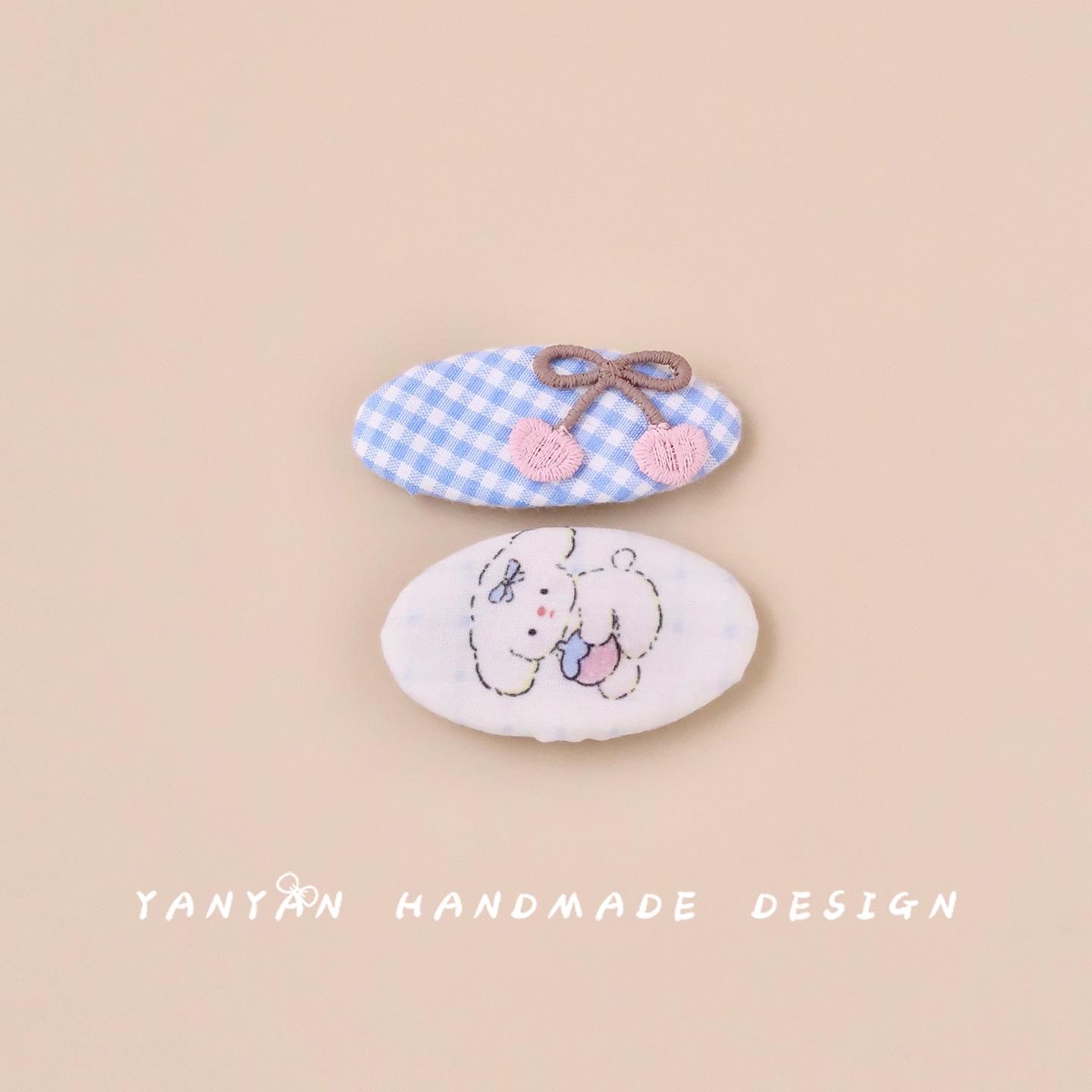 Non-Damaging Cute Animal & Cherry Heart Hair Clips for Girls One Set