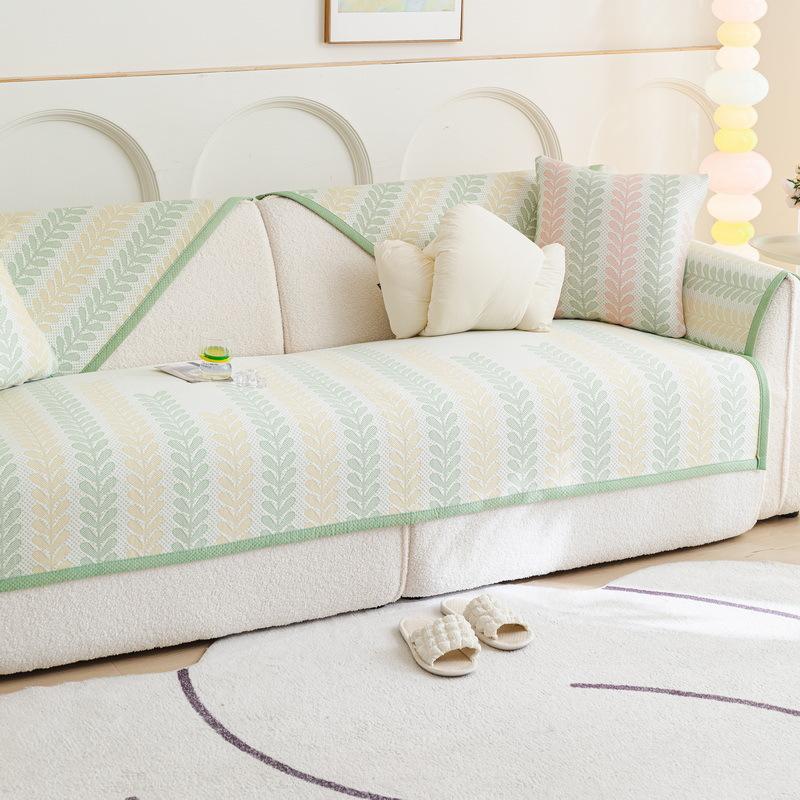 

Ice Silk Sofa Cushion, Summer Mat Cushion New Leather Sofa Cover, Non-Slip Seat Cushion, Universal Cover For All Seasons 70*70cm