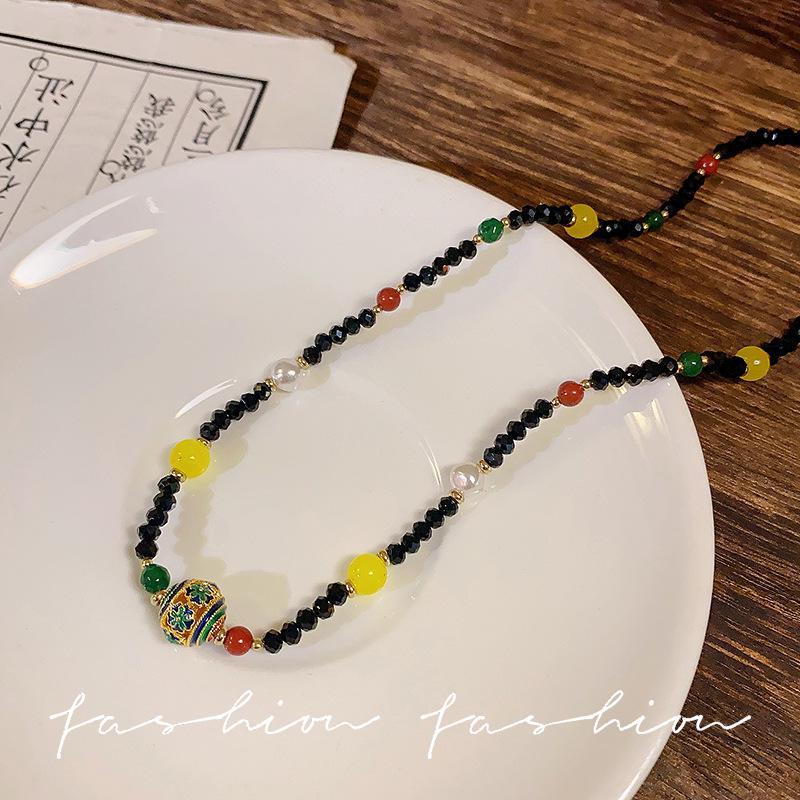 Colier Etnic Stil Ghioc de Stejar: Accesoriu de îmbrăcăminte unisex din bumbac și in țesut manual