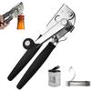 Stainless Steel Manual Can Opener Heavy Duty Handheld with Extra Long Handles for Seniors Elderly Kitchen Use Bottle Opener