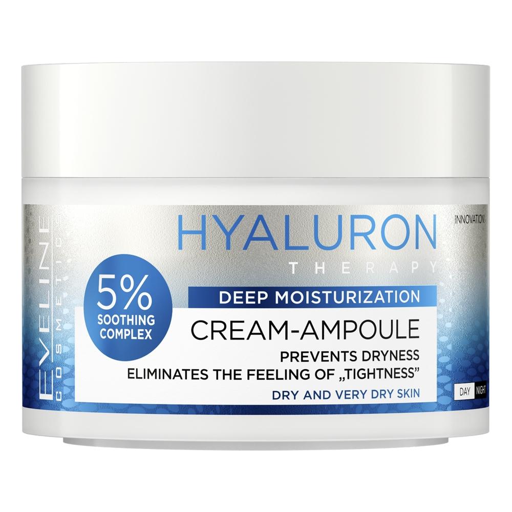 Eveline Cosmetics Hyaluron Therapy Ampoule-Crème Hydratation 24 Heures, 50 ml