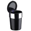 Car Ashtray with Lid Portable Ash Tray with LED Light Cigarette Ashtray Smell Proof with Double Smoke Hole for Car Travel Agency