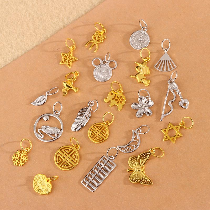 Tingxiang S925 Sterling Silver DIY Jewelry: Elegant Bracelet with Multiple Charms and Pendants. S05 Pendant